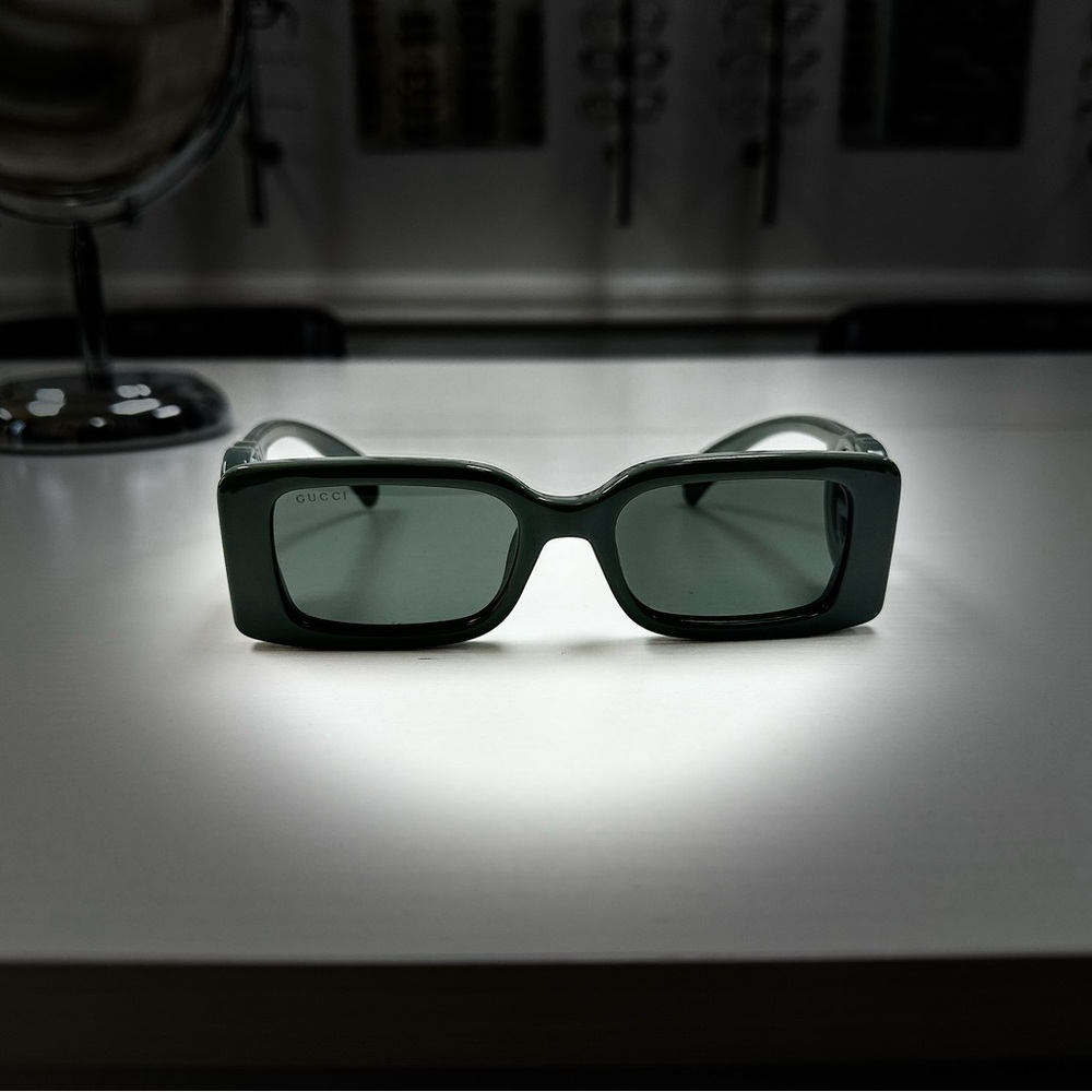 Gucci Grey Rectangular Sunglasses NWT - image 1